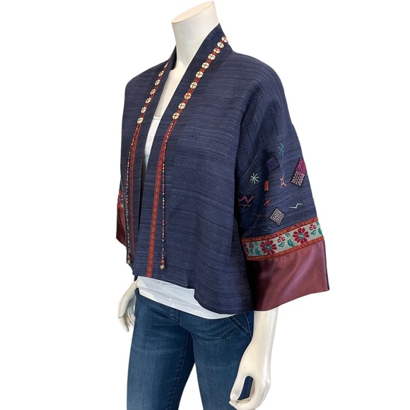 Vintage Thai Hmong Short Kimono Jacket - Picture 4 of 11